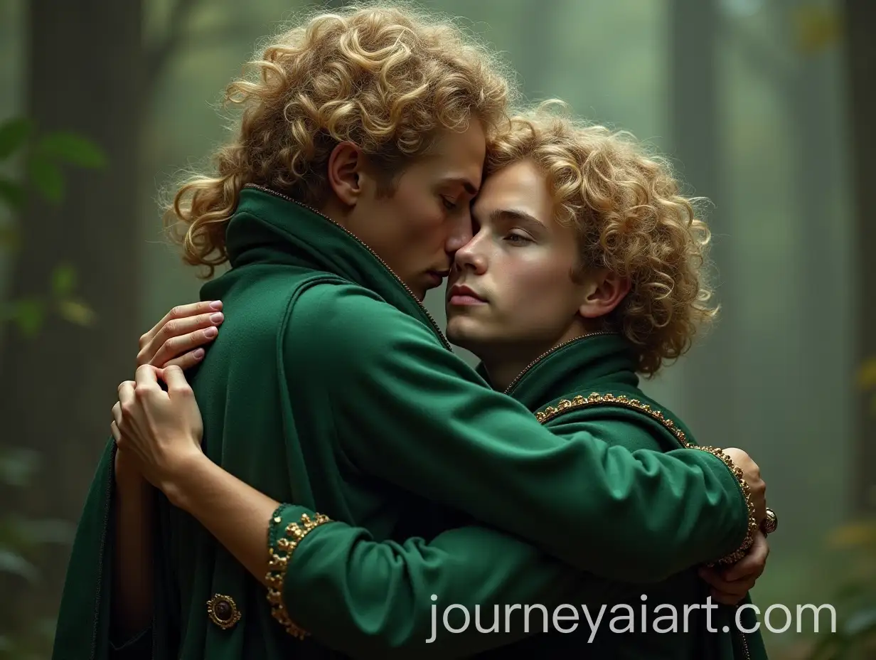 Blind-Man-Embracing-Magician-Twin-Brother-in-Fantasy-Scene