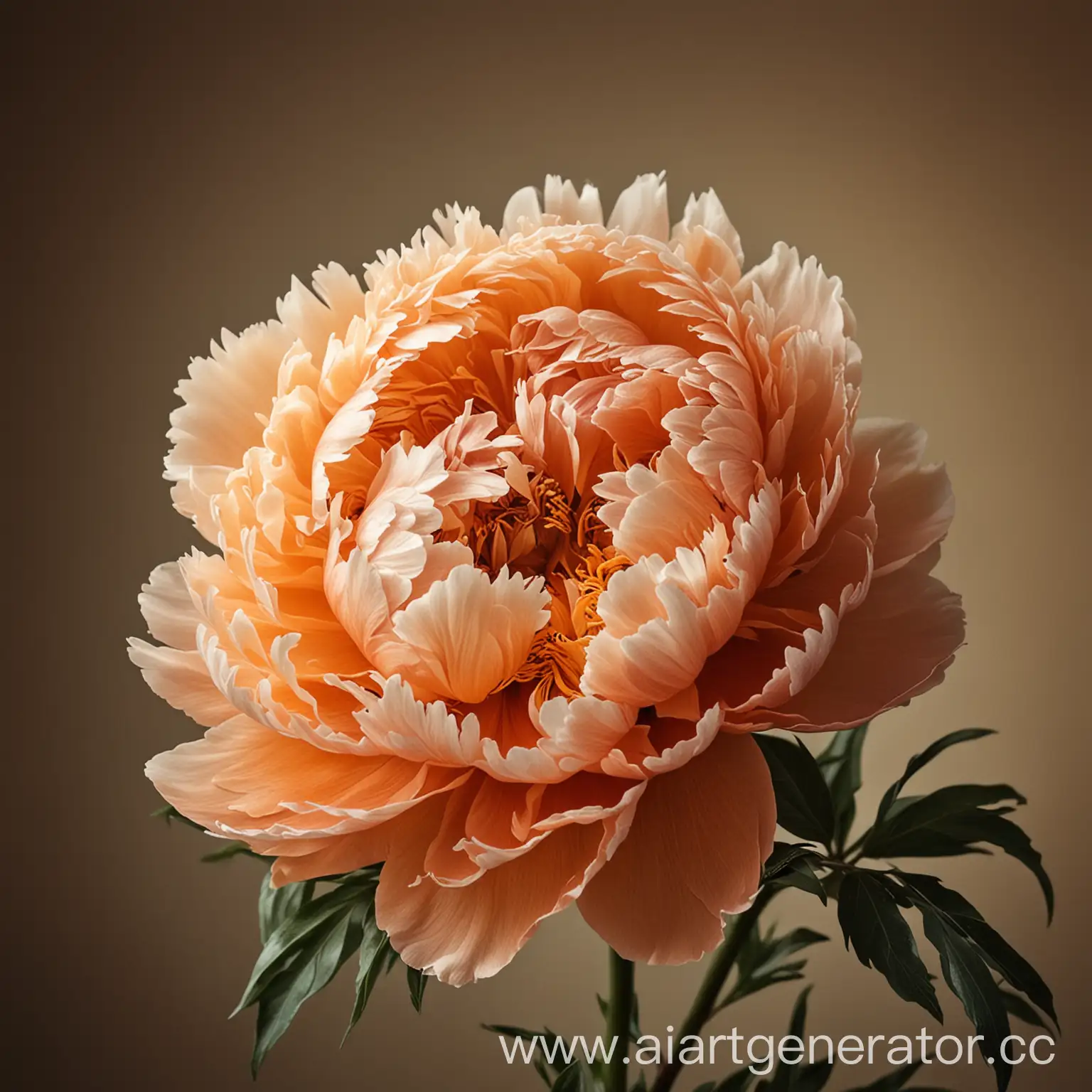 Vibrant-Orange-Peony-Blossom-in-Full-Bloom