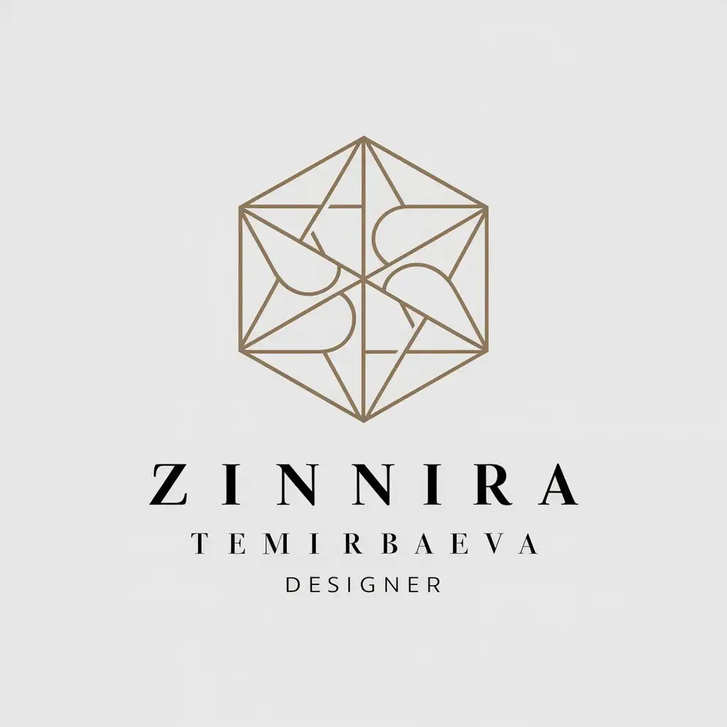 LOGO-Design-for-Zinnira-Temirbaeva-Designer-Moda-Industry-Symbol-in-Vector-Style