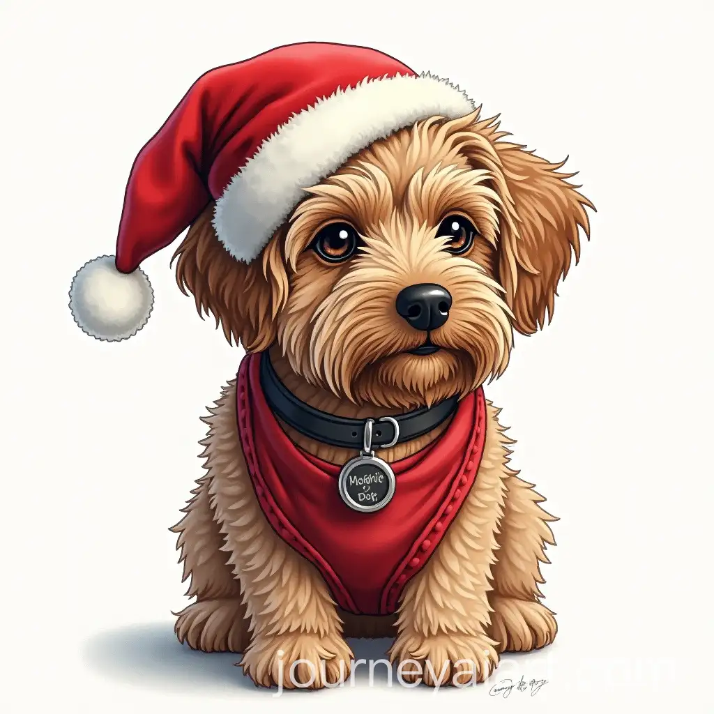 Peruvian-Drawing-Dog-in-Christmas-Style-with-Mochike-Collar