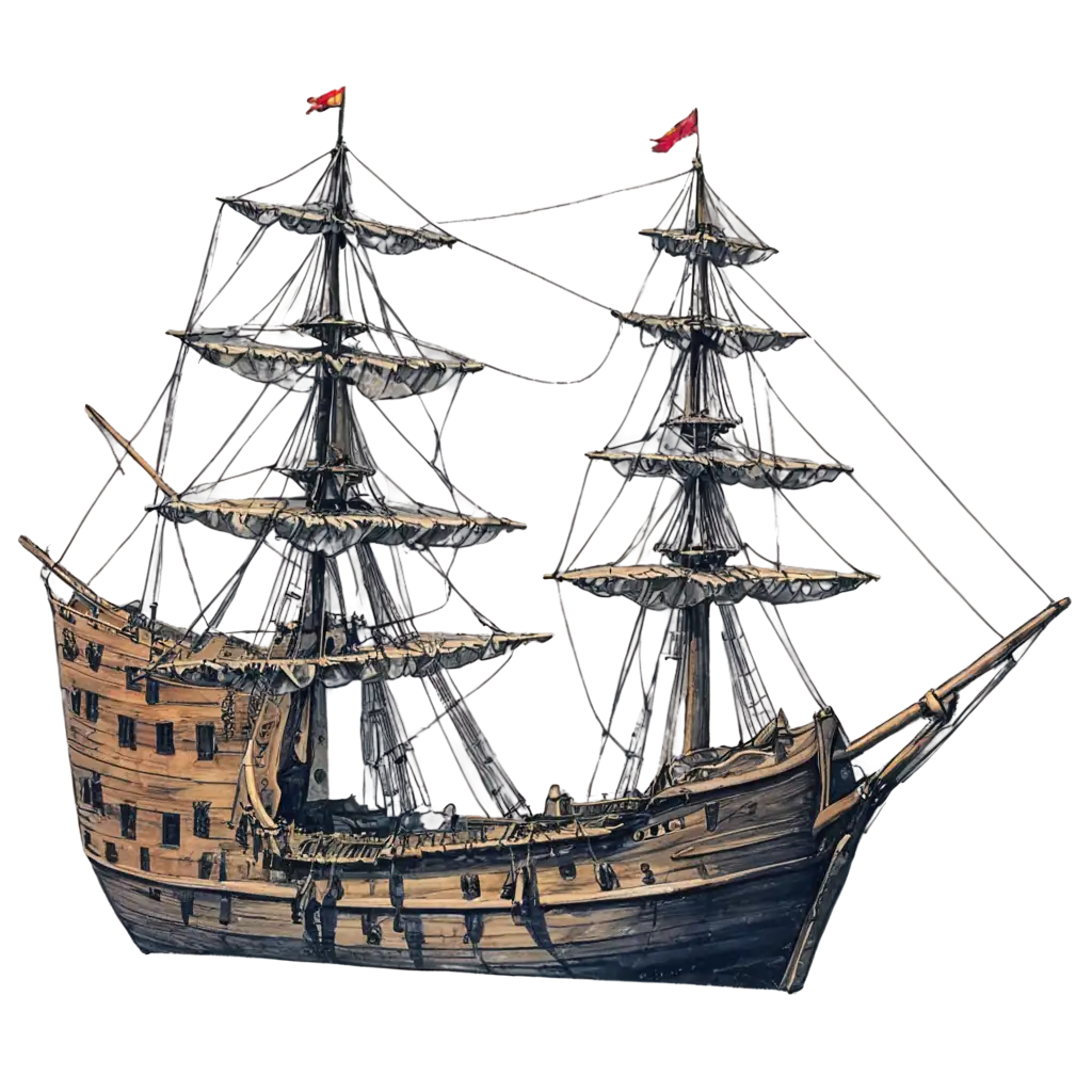 Spanish-Conquistador-Ship-PNG-HighQuality-Image-for-Historical-and-Nautical-Designs