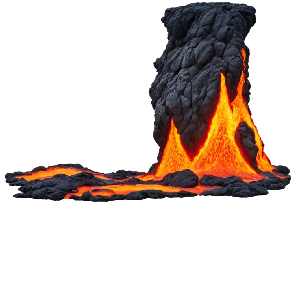 HighQuality-Lava-Flow-PNG-Image-on-White-Background-for-Versatile-Applications