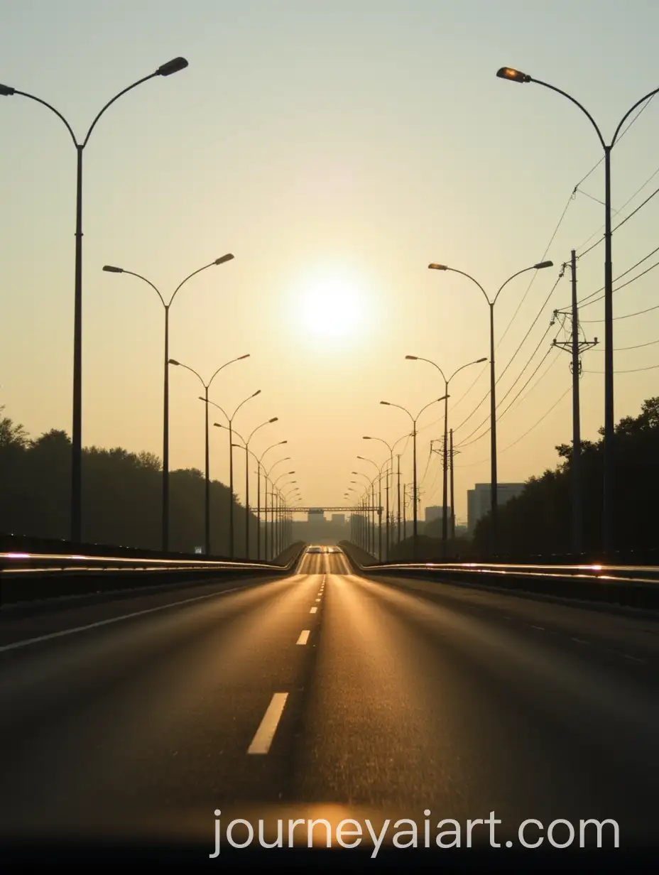 Serene-Sunset-Over-a-Tranquil-Highway