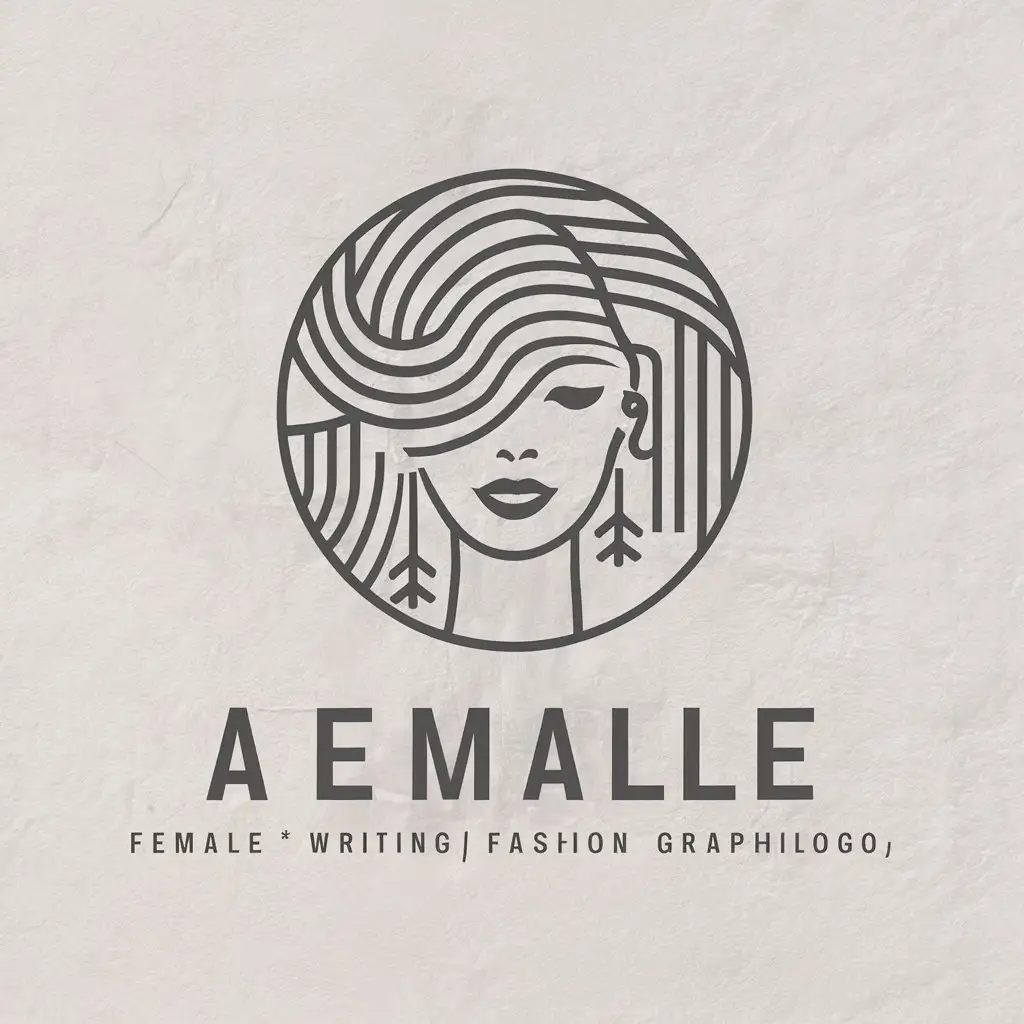 LOGO-Design-For-Female-Writing-Fashion-Cool-Graphic-Logo-with-Woman-Symbol