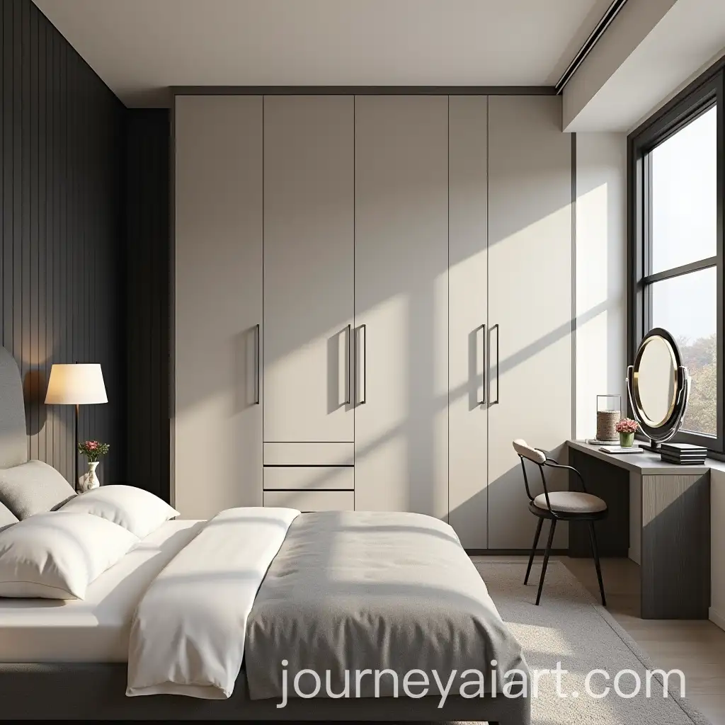 Elegant-Bedroom-Design-with-Light-Tones-and-Black-Accents