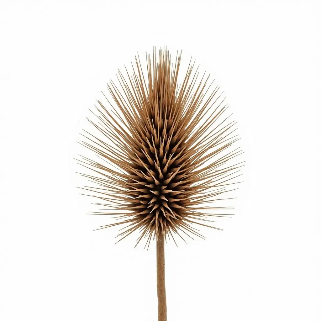 a porcupine quill against a white background