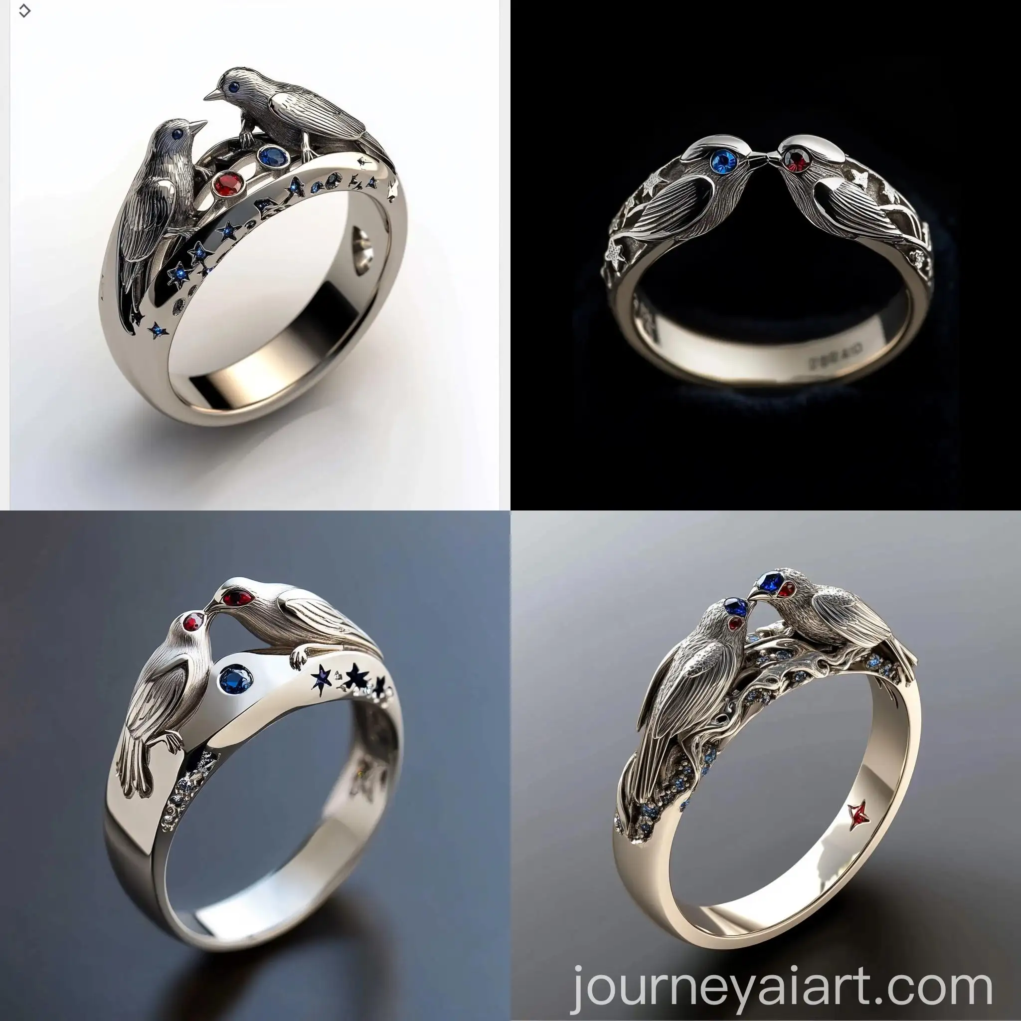 Wedding-Ring-Design-with-Kissing-Birds-and-Gemstones