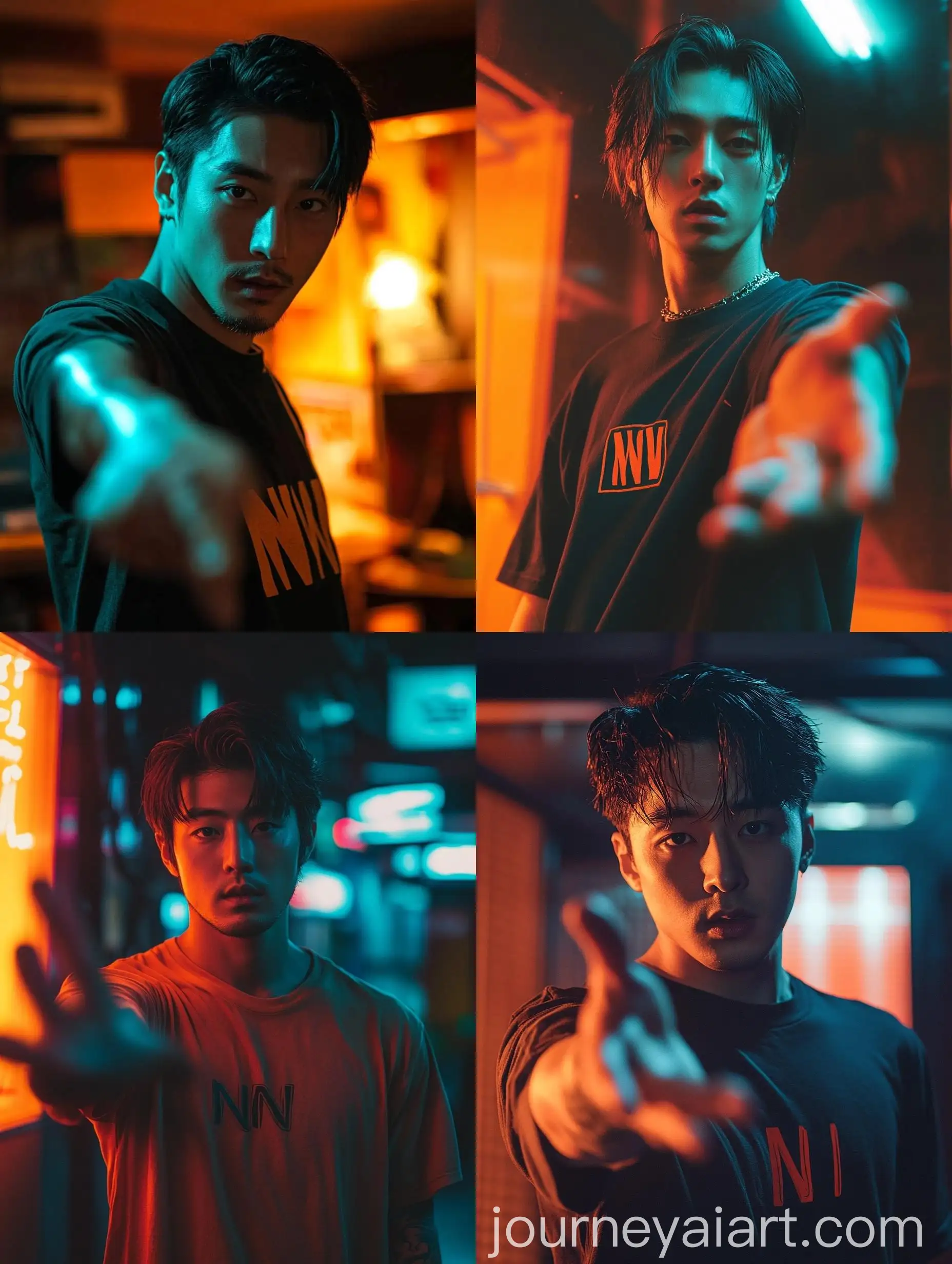 Mysterious-Korean-Man-in-Cinematic-Lighting-with-Tattooed-Hand