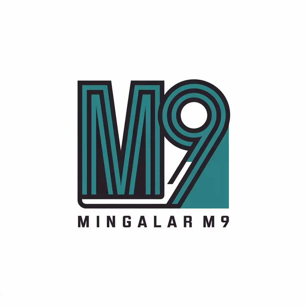 LOGO Design for Mingalar M9 Vector with Modern M9 Symbol and Clear Background