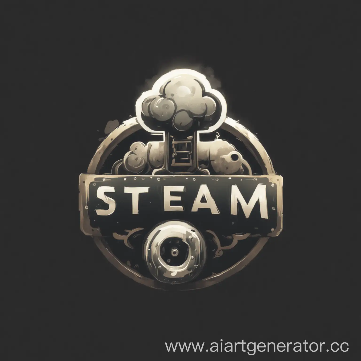 Dynamic-Steam-Logo-Design-with-Industrial-Aesthetic