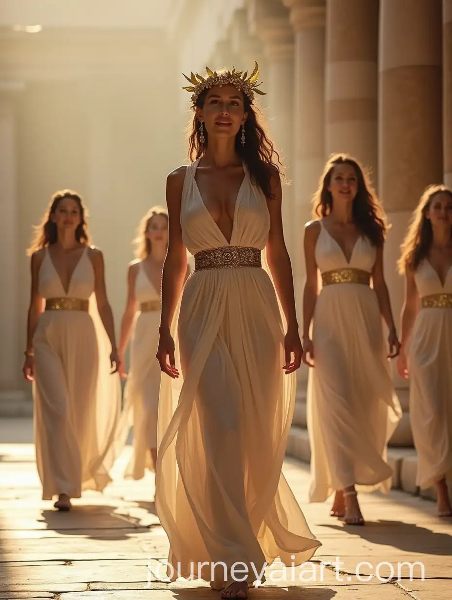 AI-Image-Prompt-ExpansionGreek-Princess-in-Golden-Laurel-Crown-and-Girdle-Amidst-Ancient-Courtyard