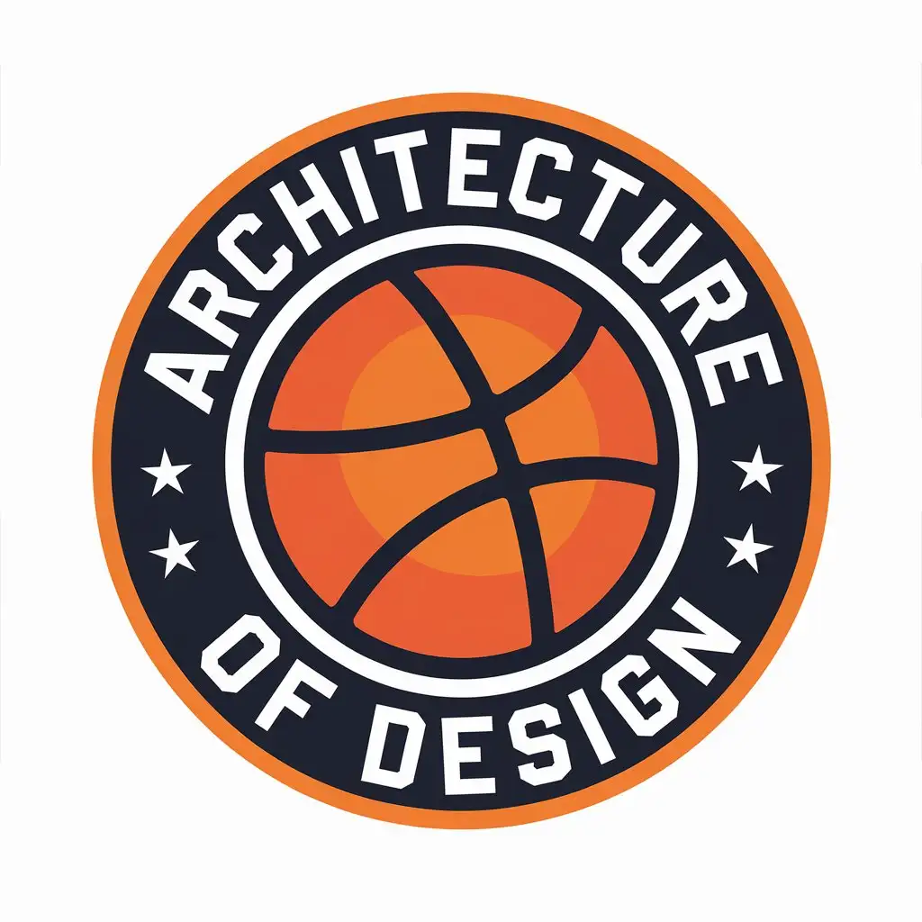 LOGO Design for Architecture of Design Basketball Circle Symbol for Sports Fitness Industry