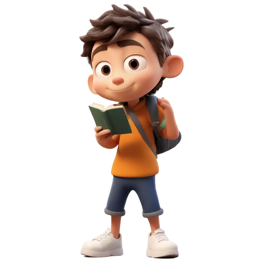 3D-Cartoon-PNG-of-a-Boy-Reading-a-Book-Perfect-for-Creative-Projects