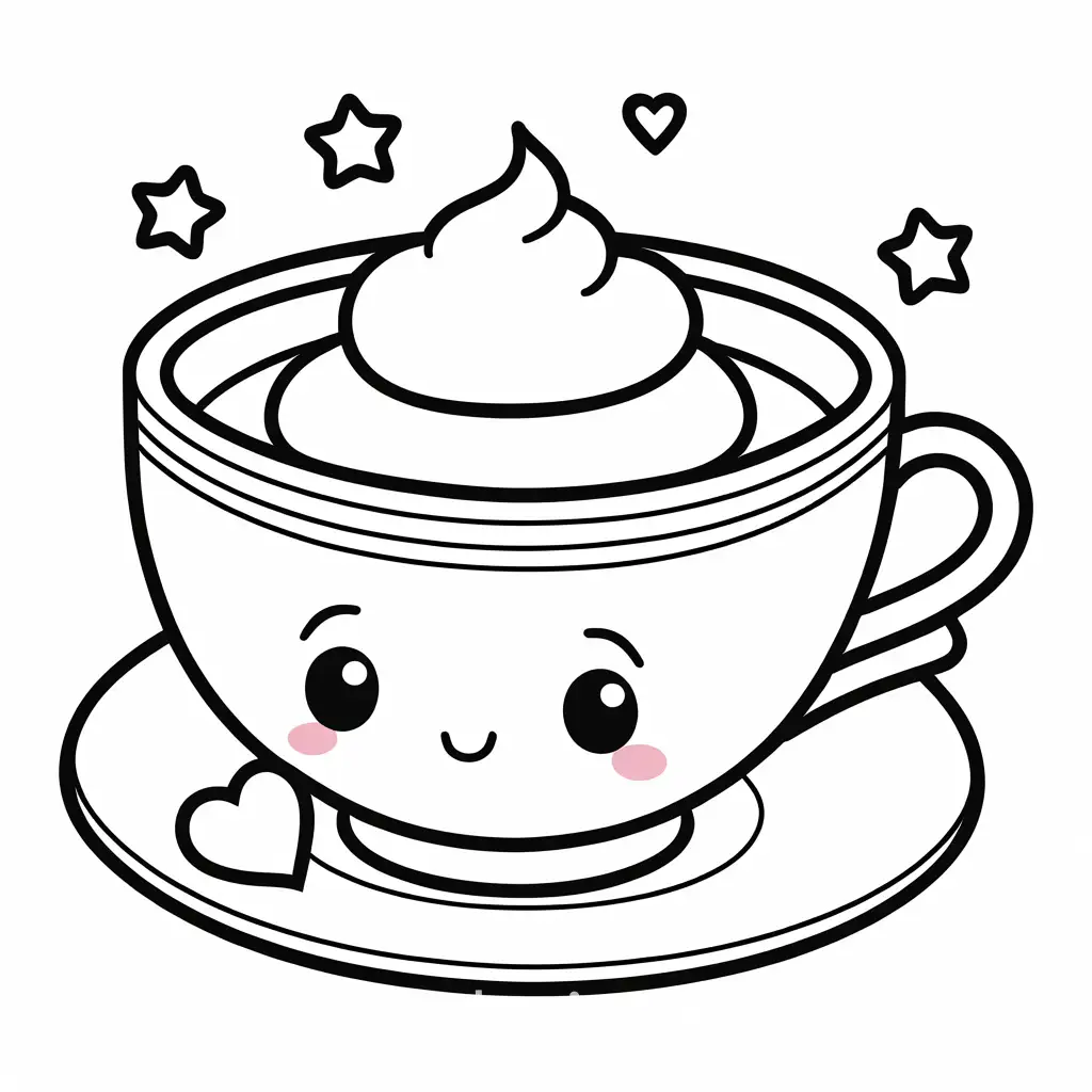 Cute-Kawaii-Tea-Cup-Coloring-Page-with-Heart-Handle-and-Whimsical-Steam