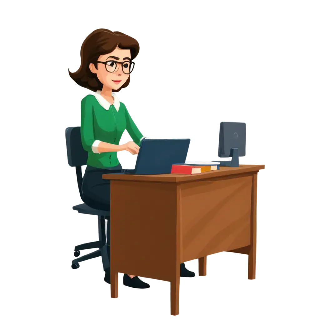 Cartoon-Style-Teachers-Desk-PNG-Image-Enhance-Learning-Environments-with-Playful-Illustrations