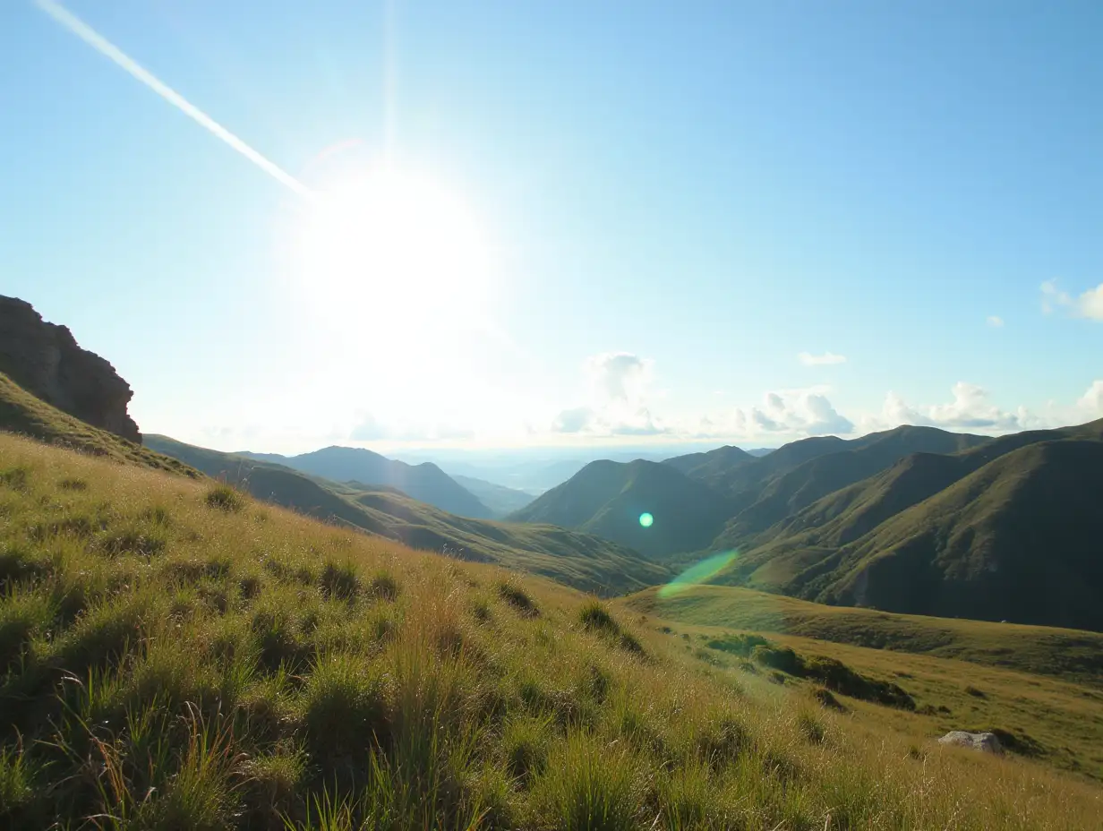 Scenic view of landscape on sunny day