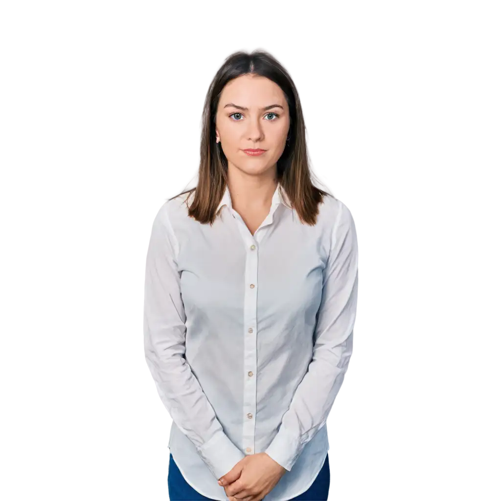 HighQuality-PNG-Portrait-of-a-40YearOld-American-Woman-in-a-Collared-Shirt