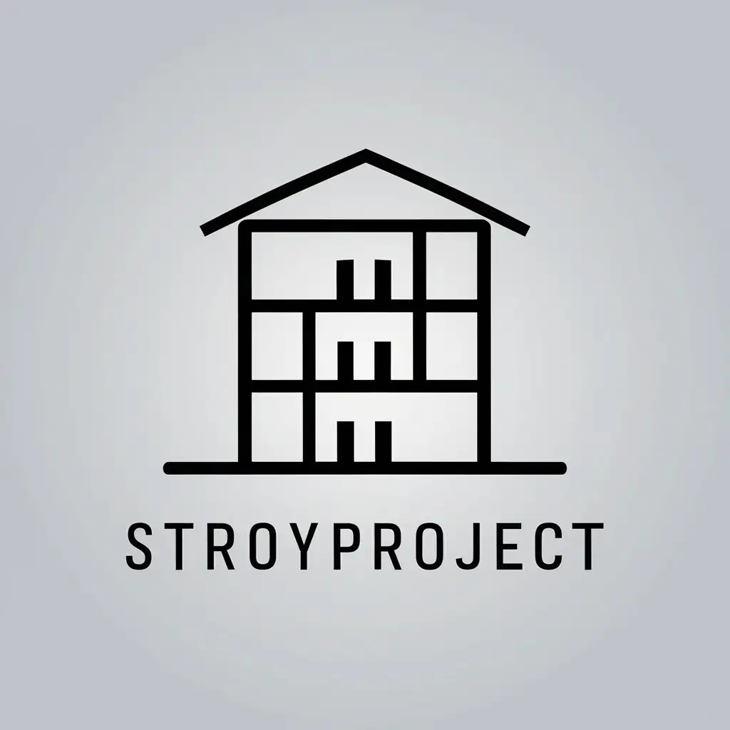 LOGO-Design-for-StroyProject-Minimalistic-Industrial-Shelving-Theme