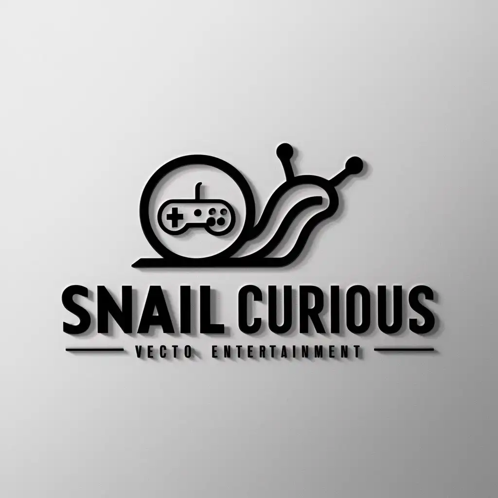 LOGO Design for Snail Curious Snail and Game Controller Symbol for Entertainment Industry