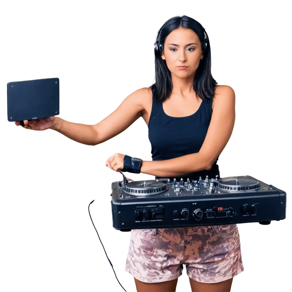 Super-Cool-Female-DJ-PNG-Image-Not-So-Girly-but-Stylish-and-Modern