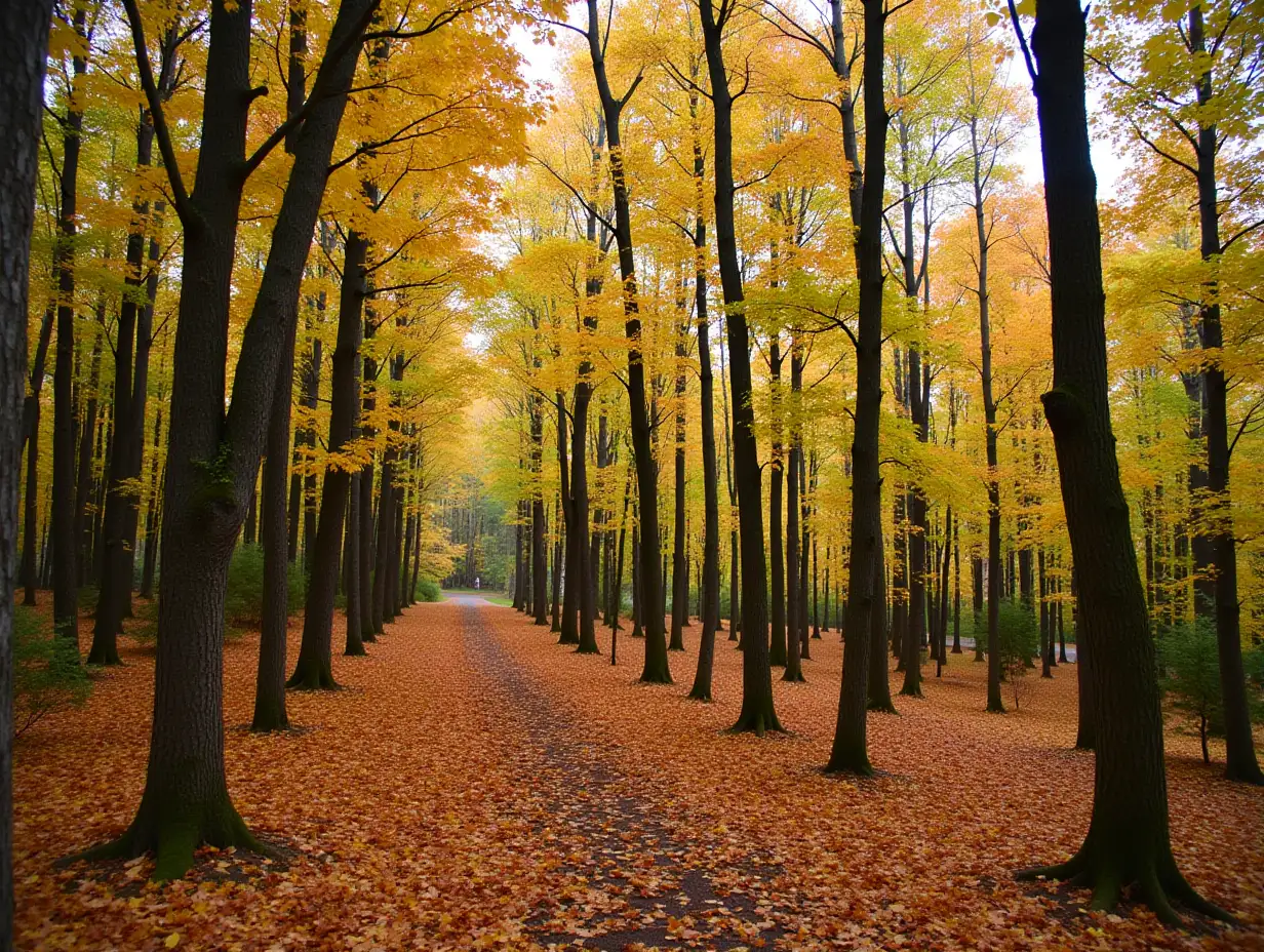 La Fageda dacuteen Jorda, beech forest during autumn in the province of Girona in Catalonia Spain