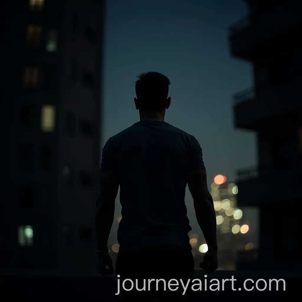 Man-in-Shadows-Looking-at-City-at-Night-with-Determined-Expression
