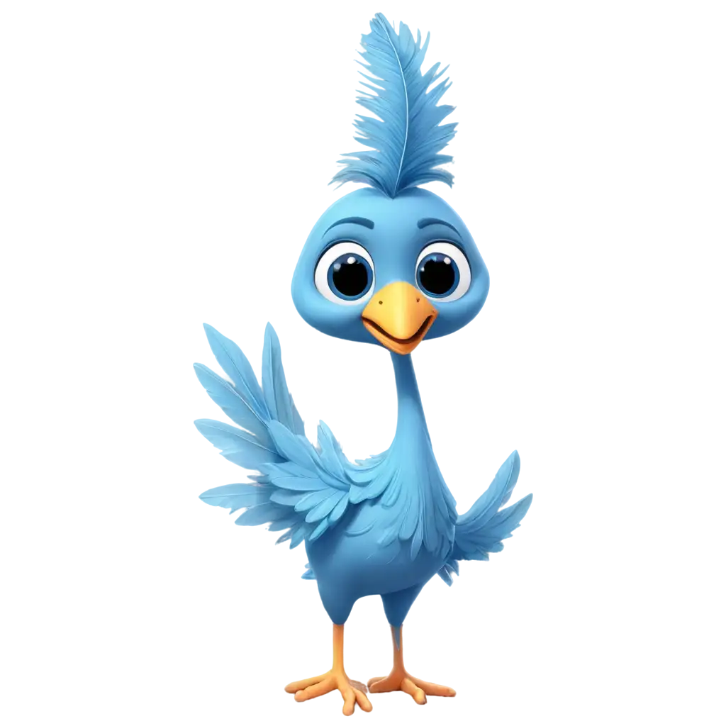 Cheerful-Blue-Feather-Cartoon-Character-PNG-Vibrant-and-ChildFriendly-Design