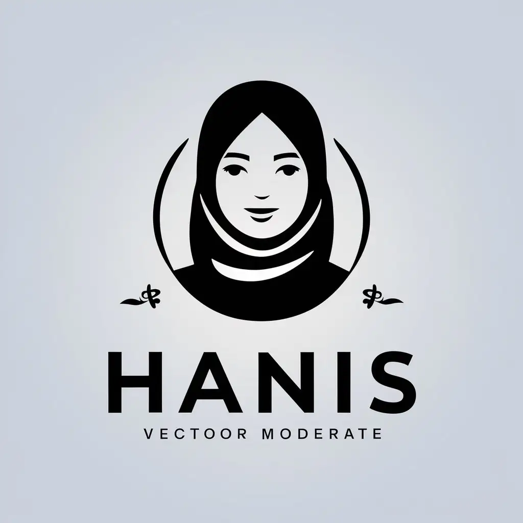 LOGO-Design-For-Hanis-Vector-Girl-with-Hijab-for-Religious-Industry