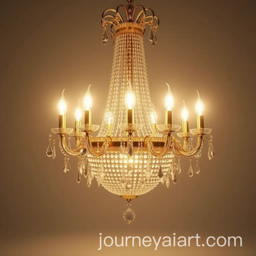 Luxurious-Golden-Chandelier-with-Cascading-Crystals-and-Elegant-Design