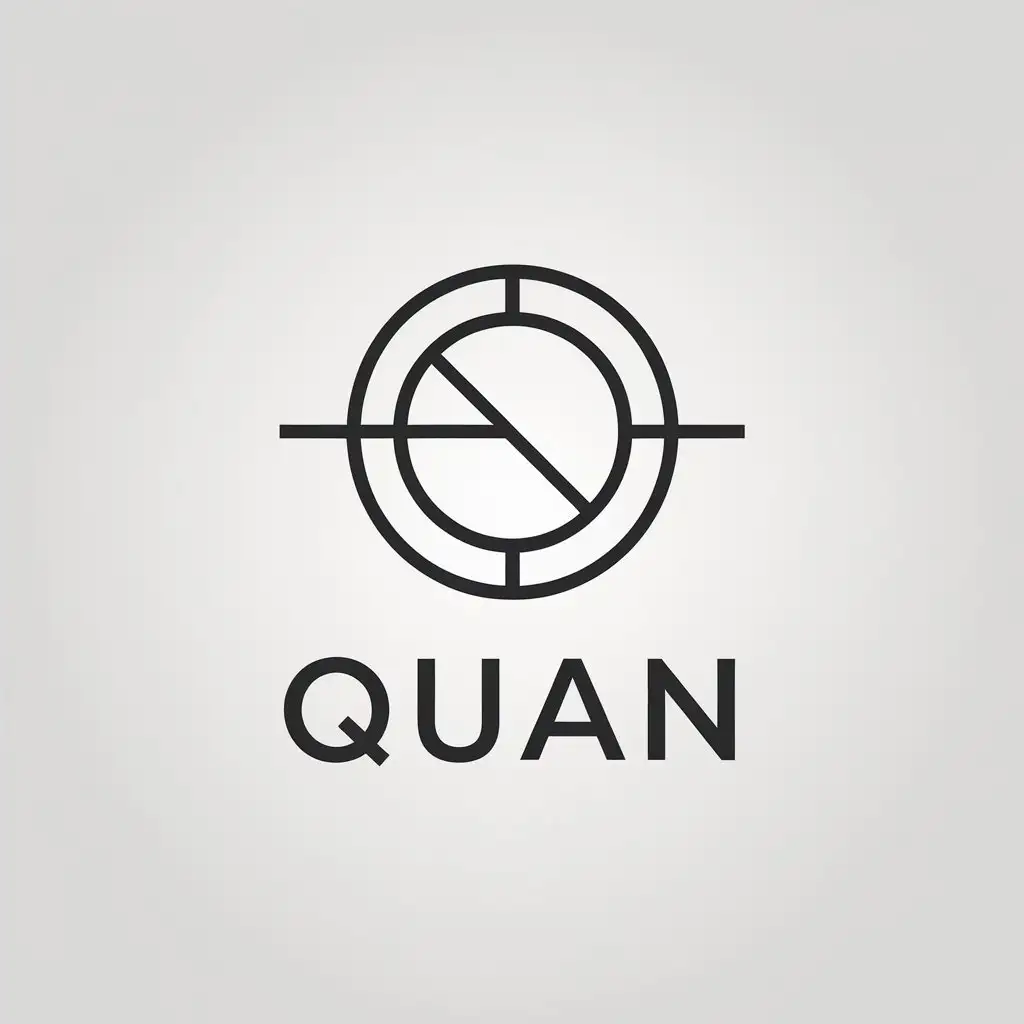 a vector logo design,with the text "quan", main symbol:rotundity,Minimalistic,be used in Home Family industry,clear background