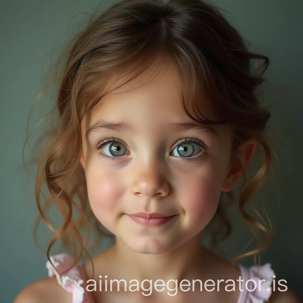 Girl makes big eyes out of the squint and crooked orbits