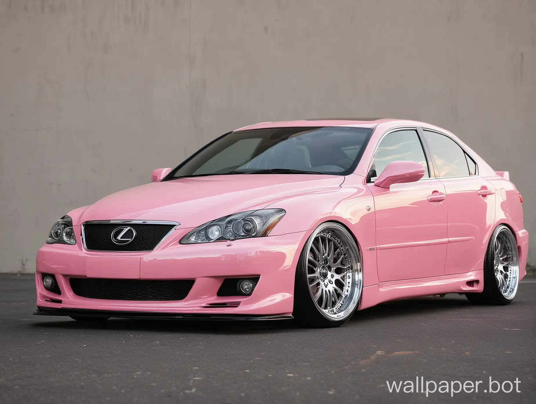 pink lexus is300 with white rims