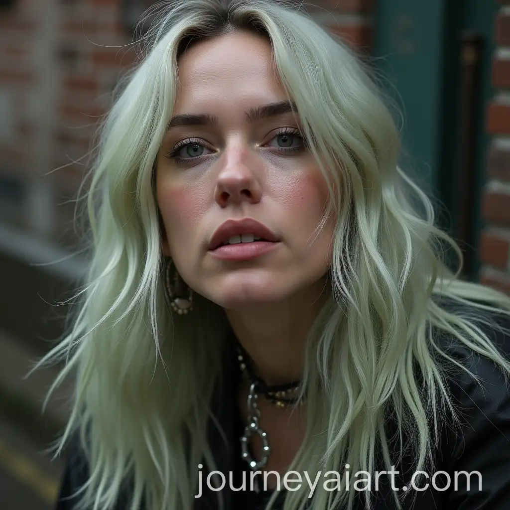 Billie-Eilish-Portrait-with-Unique-Style-and-Expression