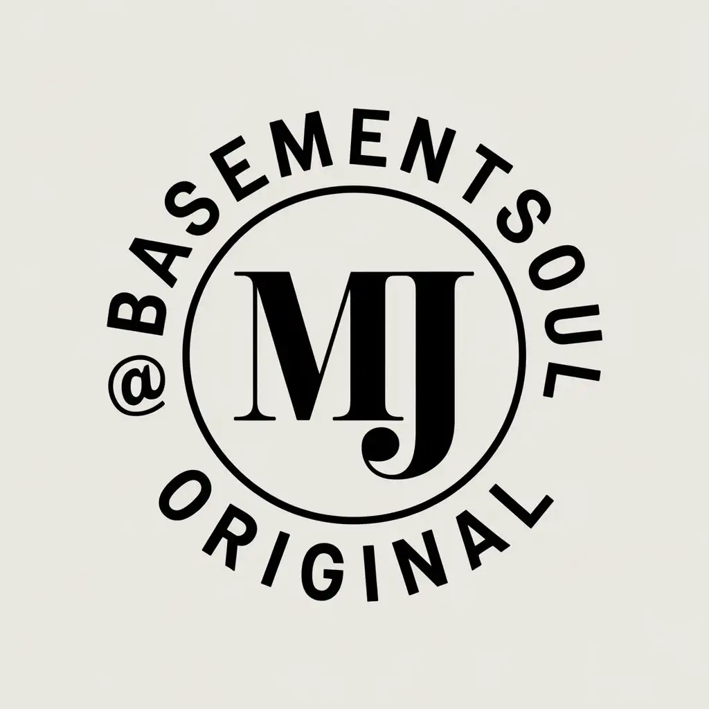 LOGO Design for MJ Double Circle with BasementSoul Original and Black MJ Initials