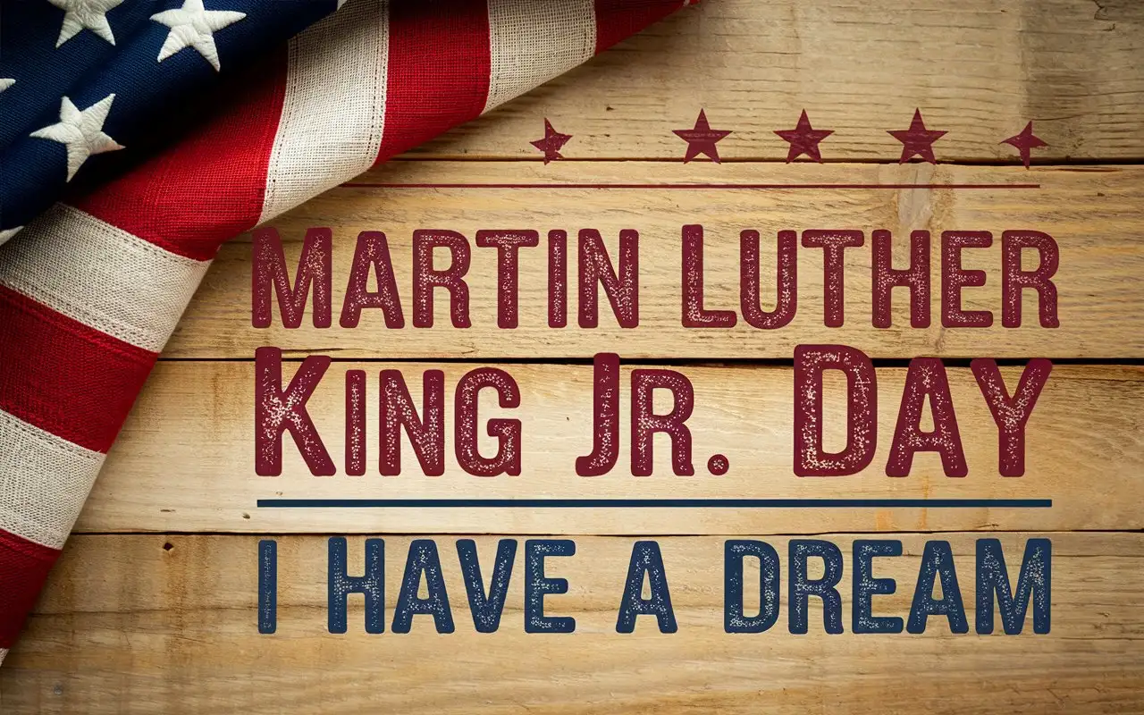 Folded-American-Flag-with-Patriotic-Message-for-Martin-Luther-King-Jr-Day