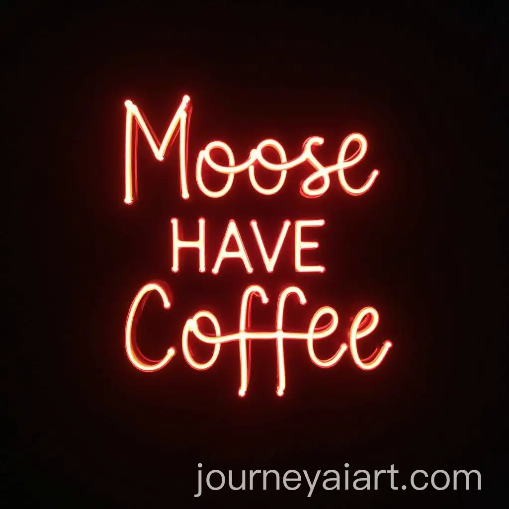 Moose-Shaped-LED-Sign-Displaying-Have-Coffee-Message