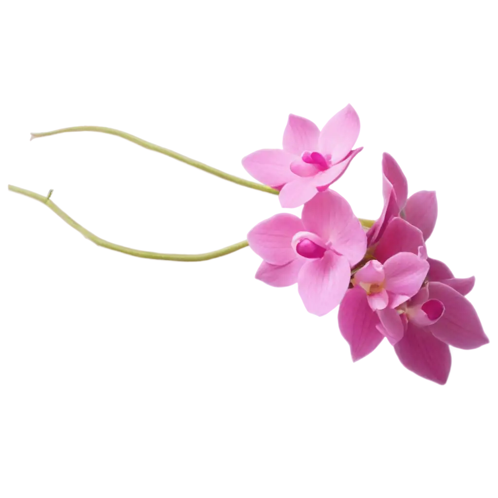 Stunning-PNG-of-Orchid-Flower-with-Drop-Shadow-and-Creeper-Leaves-for-Vibrant-Designs