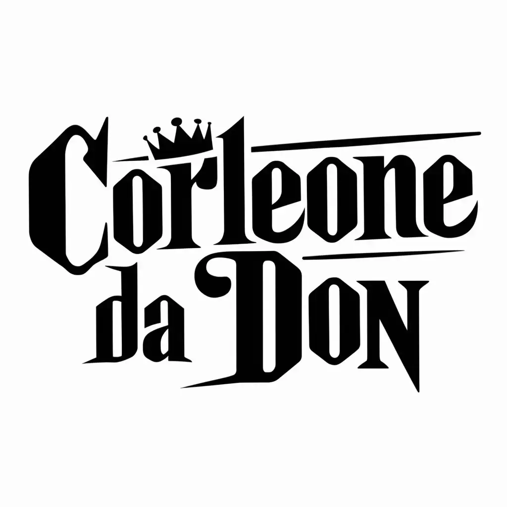 Gangster Font Logo Design for Corleone Da Don