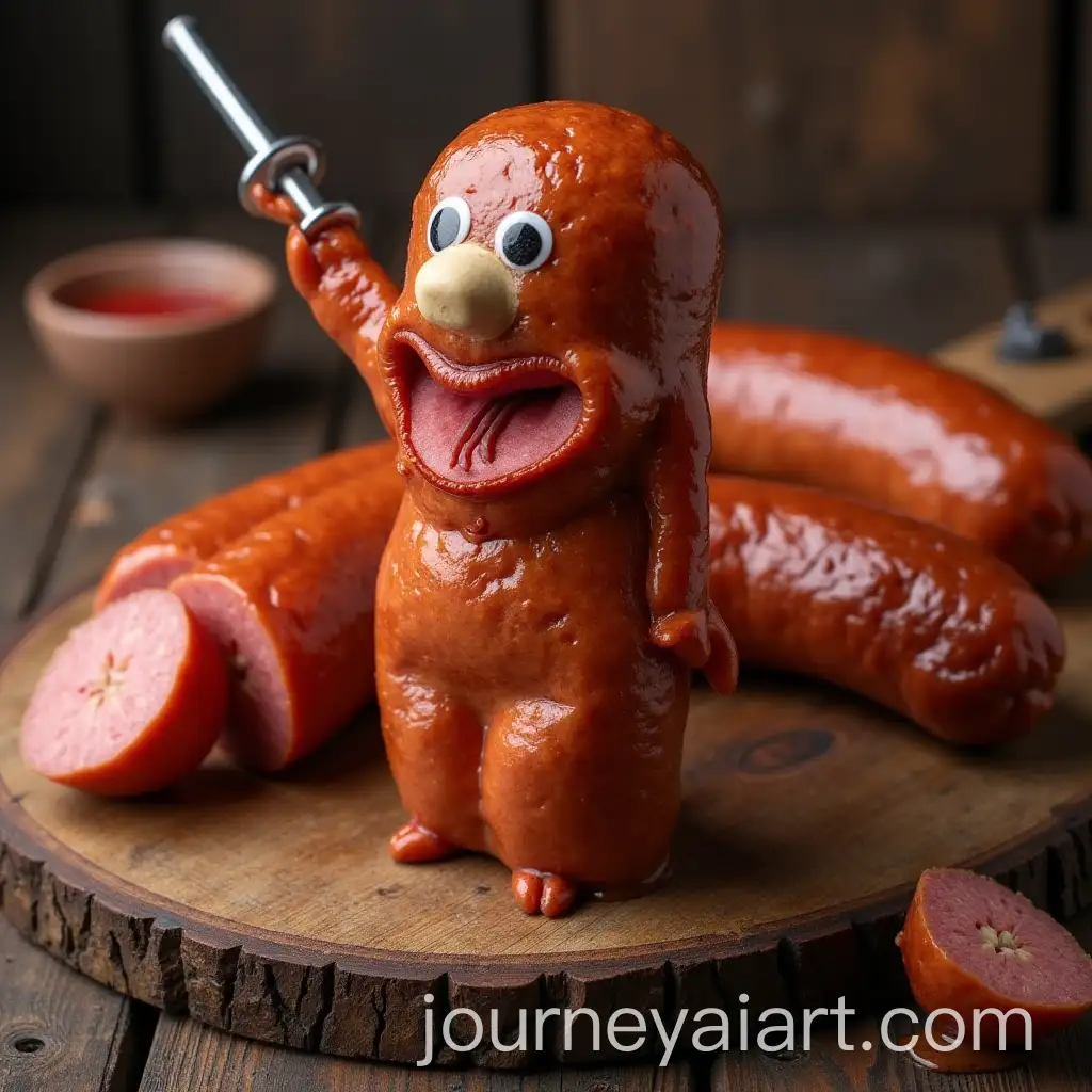 Superhero-Onion-Sausage-Character-in-Steel-Armor