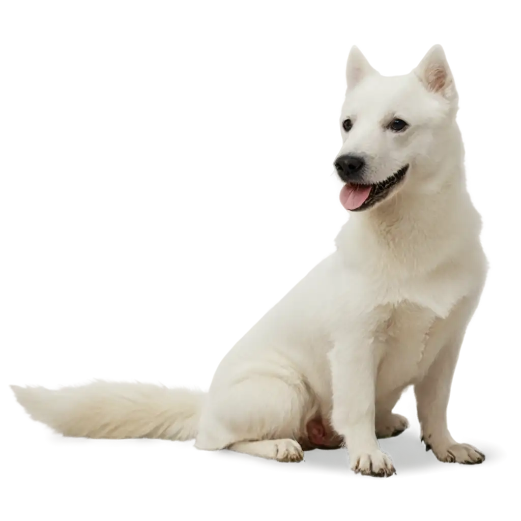 Hagita-White-Dog-PNG-Graceful-Canine-Beauty-in-Transparent-Clarity