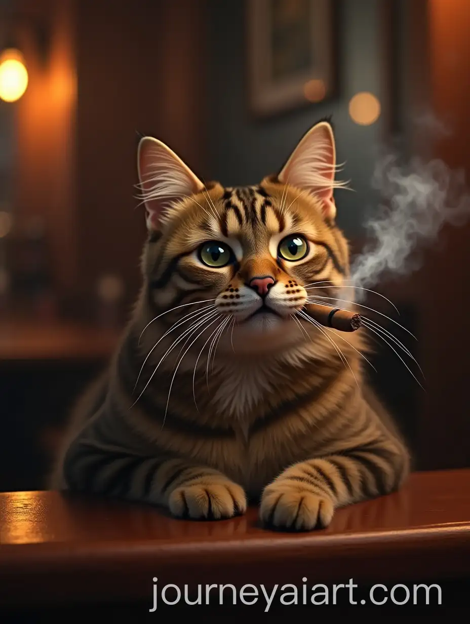 Cool-Cat-Enjoying-a-Cigar-in-a-Lively-Pub