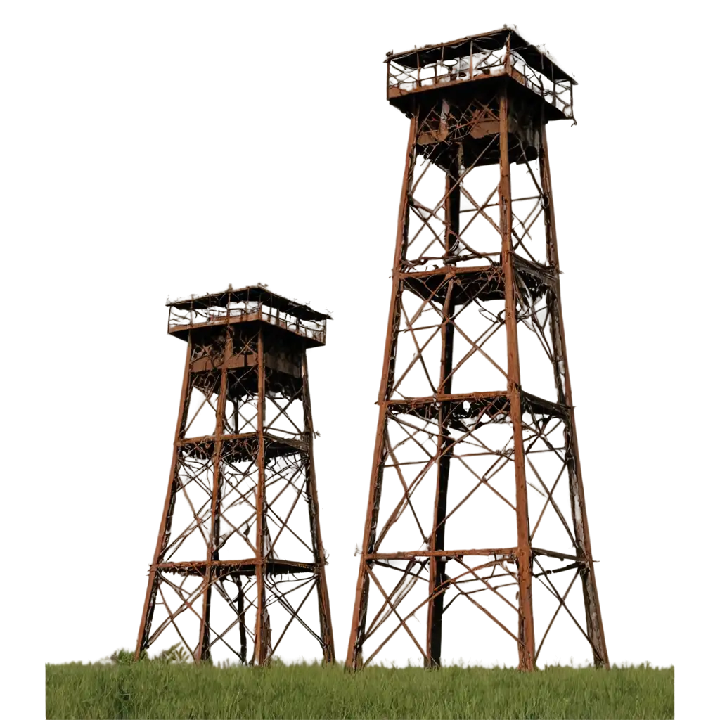 Old-Rusty-Towers-PNG-Image-HighQuality-and-Versatile-for-Digital-Projects