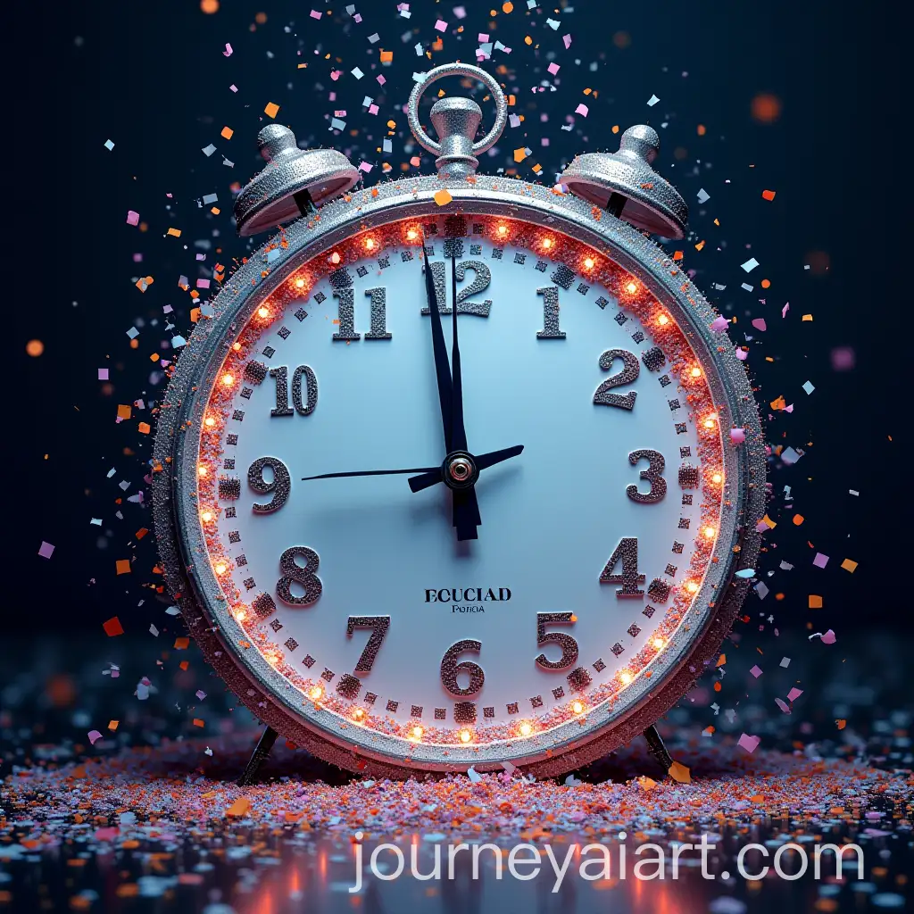 Clock-Striking-Midnight-with-Event-Icons-and-Shattered-Confetti-Revealing-2025-Celebration-Scene