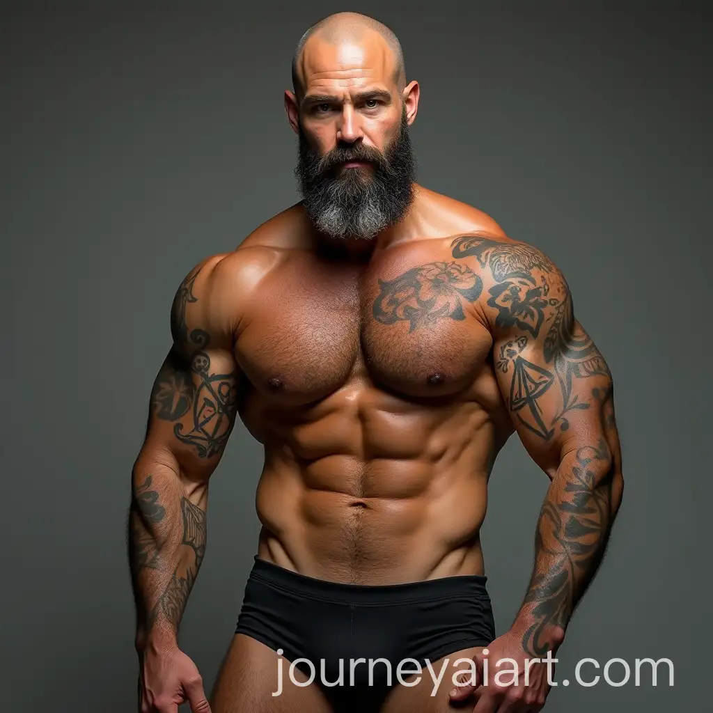 Muscular-Model-with-Toned-Physique-in-Swimwear-Strong-Jawline-and-Styled-Beard
