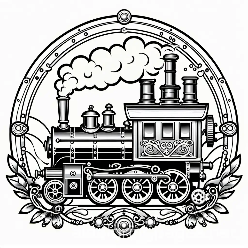 Steampunk-Coloring-Page-Black-and-White-Line-Art-with-Simplicity