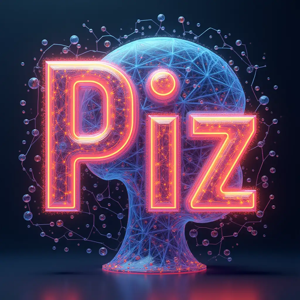 Piz Art a logo to be alive with color more networked, so transparent and look like a view inside