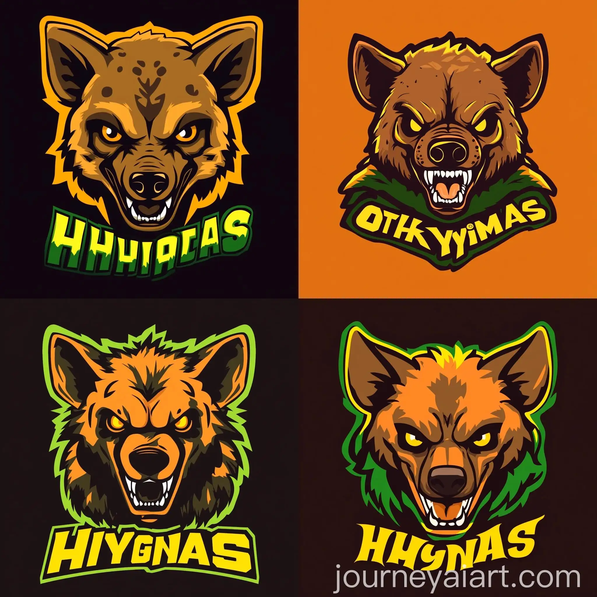 OTK-Hyenas-NFL-Fantasy-Football-Team-Logo-Design-in-Orange