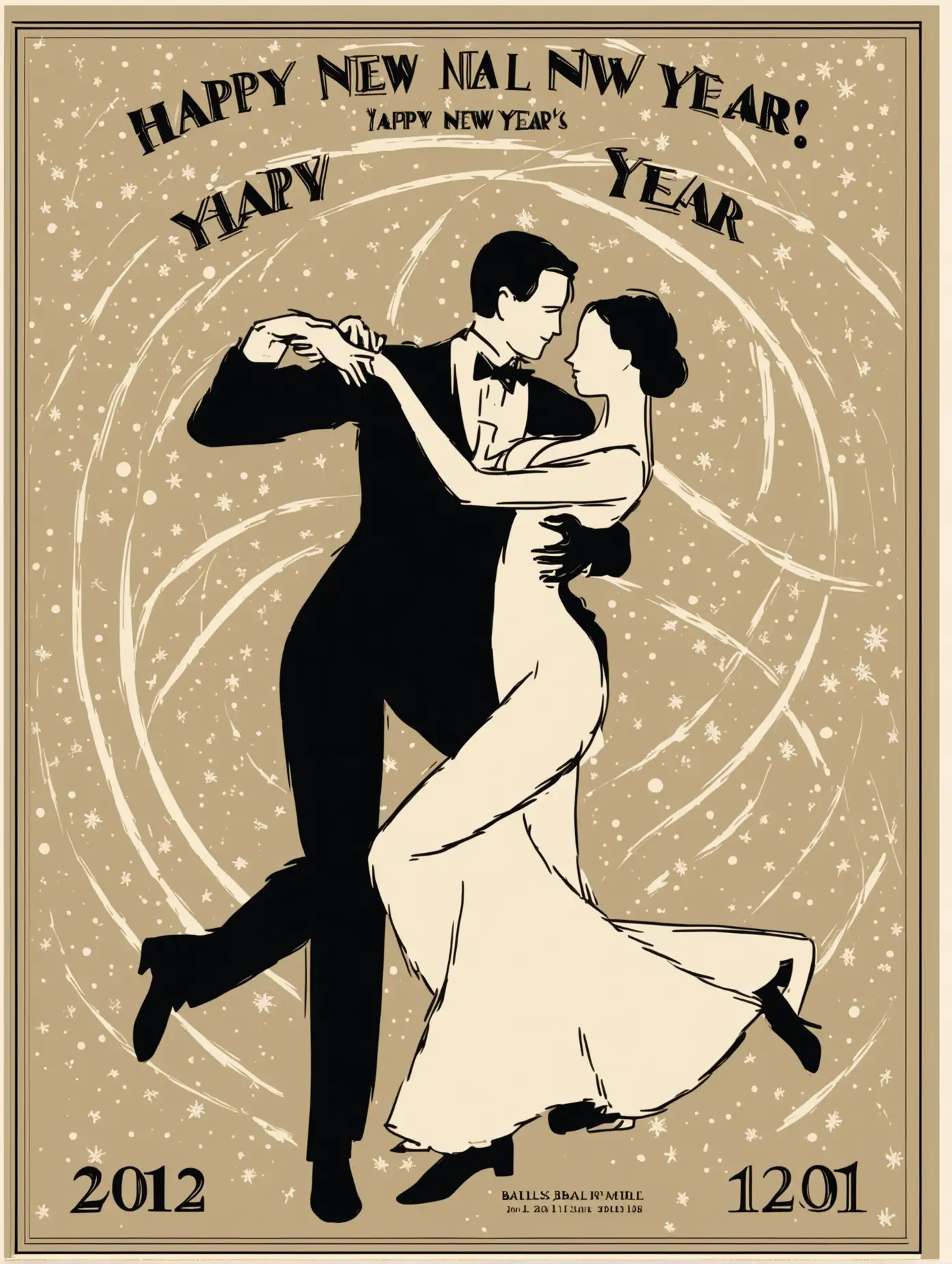 Minimalist-New-Years-Ball-Poster-Featuring-Dancing-Couple