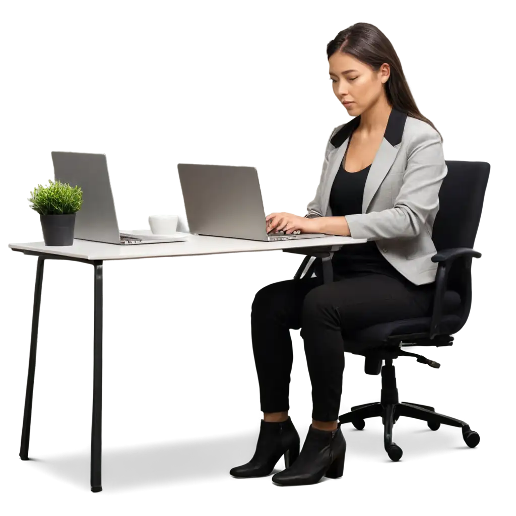 Professional-Individual-Working-on-a-Laptop-in-a-Modern-Office-PNG-HighQuality-Image-for-Business-and-Productivity-Themes