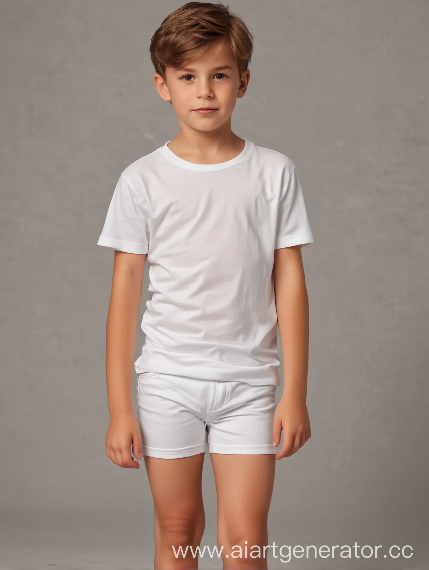 5YearOld-Boy-Model-Wearing-Soft-White-Shorts-and-TShirt